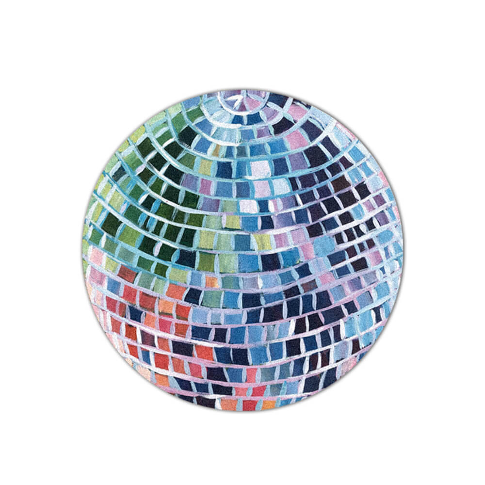 Disco Ball Color Block Faux Cashmere Round Carpet