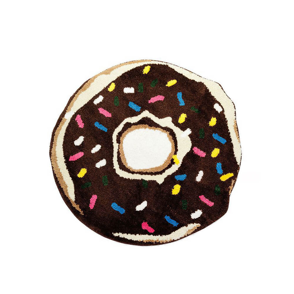 Donut Flocked Non-Slip Living Room Decorative Rug