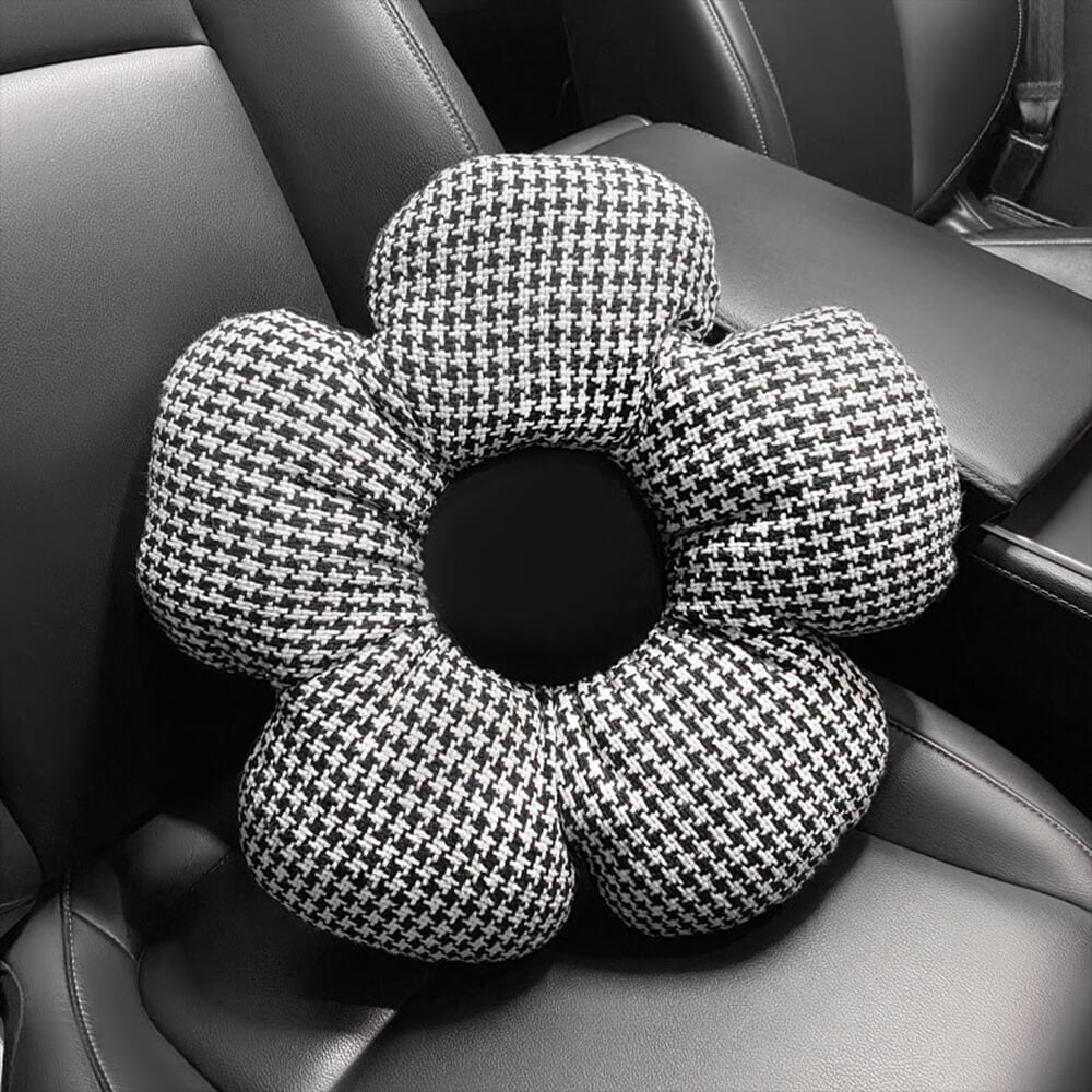 Deluxe Houndstooth Breathable Mesh Car Seat Cover Full Set