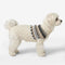 Fair Isle Pattern Knitted Linen Dog Sweater with Classic Collar