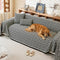 Faux Linen Scratch-Resistant Furniture Protector Sofa Blanket Couch Cover