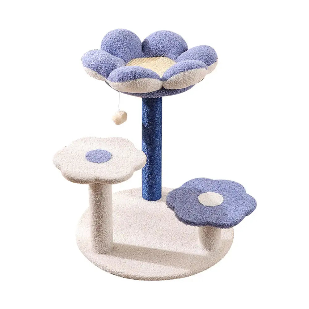 Flower Multi-Level Sisal Scratching Post Cat Tree