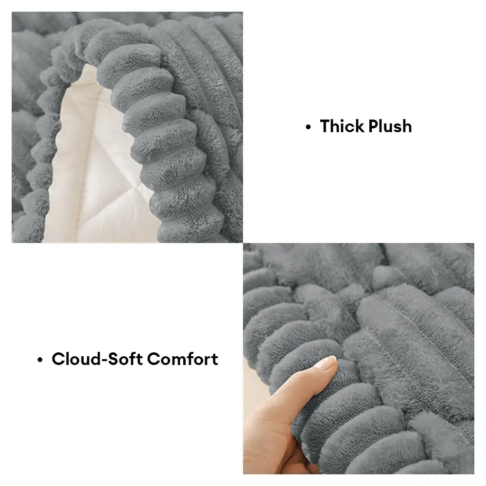 Fluffy Fuzzy Pet-Friendly Sofa Protector Washable Couch Cover Pet Mat