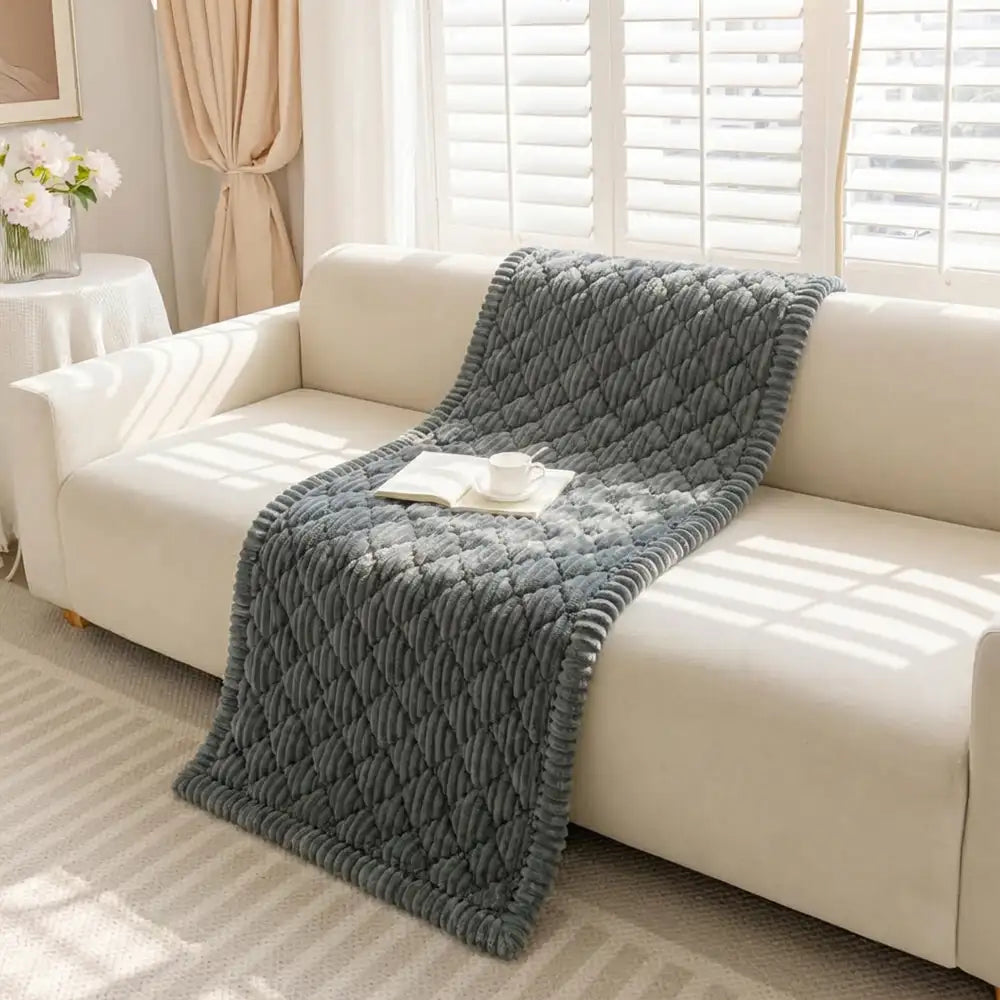 Fluffy Fuzzy Pet-Friendly Sofa Protector Washable Couch Cover Pet Mat