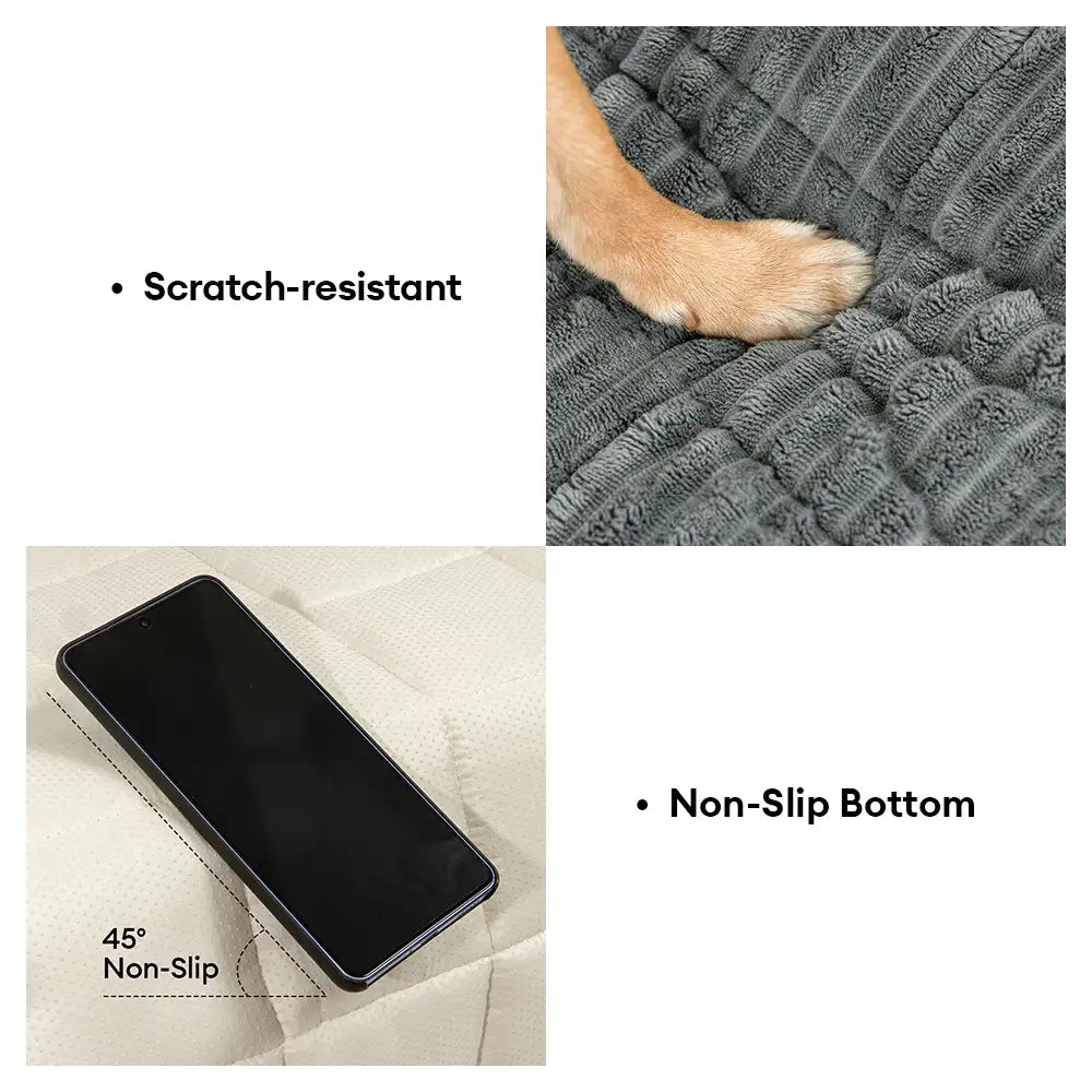 Fluffy Fuzzy Pet-Friendly Sofa Protector Washable Couch Cover Pet Mat
