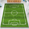 Football Field Pattern Scratch-Resistant Non-Slip Carpet