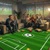 Football Field Pattern Scratch-Resistant Non-Slip Carpet