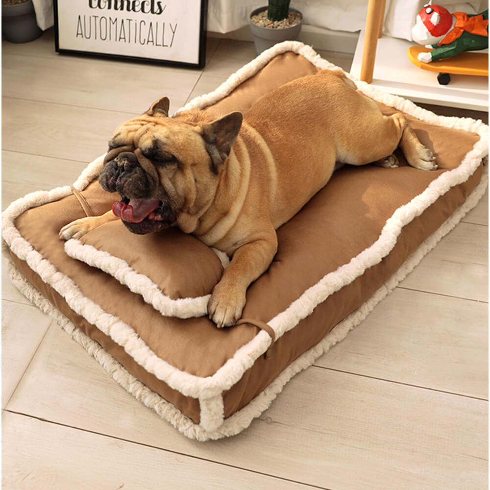 Dog leather fashion bed