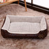Luxury Faux Leather Soft Fleece Washable Dog Sofa Bed