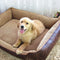 Luxury Faux Leather Soft Fleece Washable Dog Sofa Bed