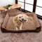 Luxury Faux Leather Soft Fleece Washable Dog Sofa Bed