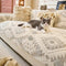 Modern Geometric Thick Plush Anti-Scratch Non-Slip Couch Cover