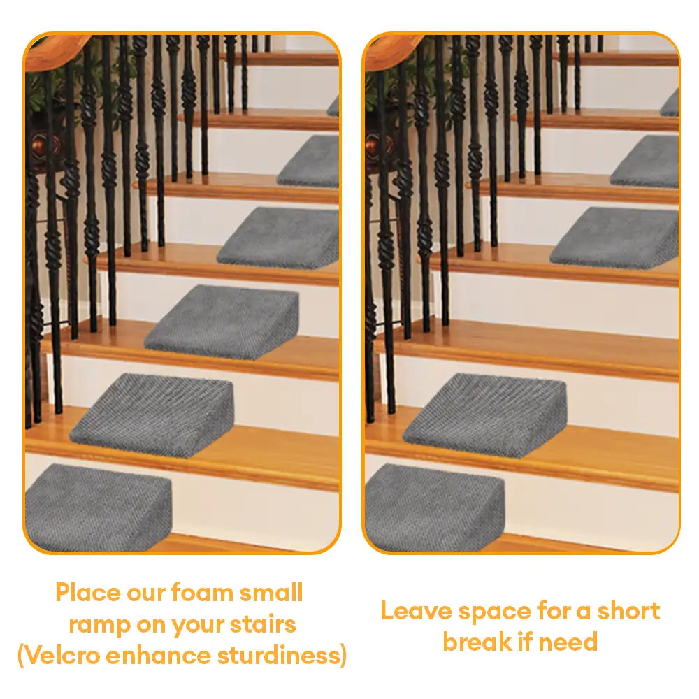 Modular Foam Dog Ramp Stairs for Staircase Stairs with Velcro - FUNNYFUZZY