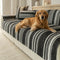 Natural Stripe Chenille Thickend Sofa Protection Washable Non-Slip Couch Cover