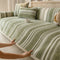 Natural Stripe Chenille Thickend Sofa Protection Washable Non-Slip Couch Cover