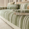 Natural Stripe Chenille Thickend Sofa Protection Washable Non-Slip Couch Cover