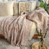 Nordic Style Cozy Soft Woven Throw Blanket with Fringes