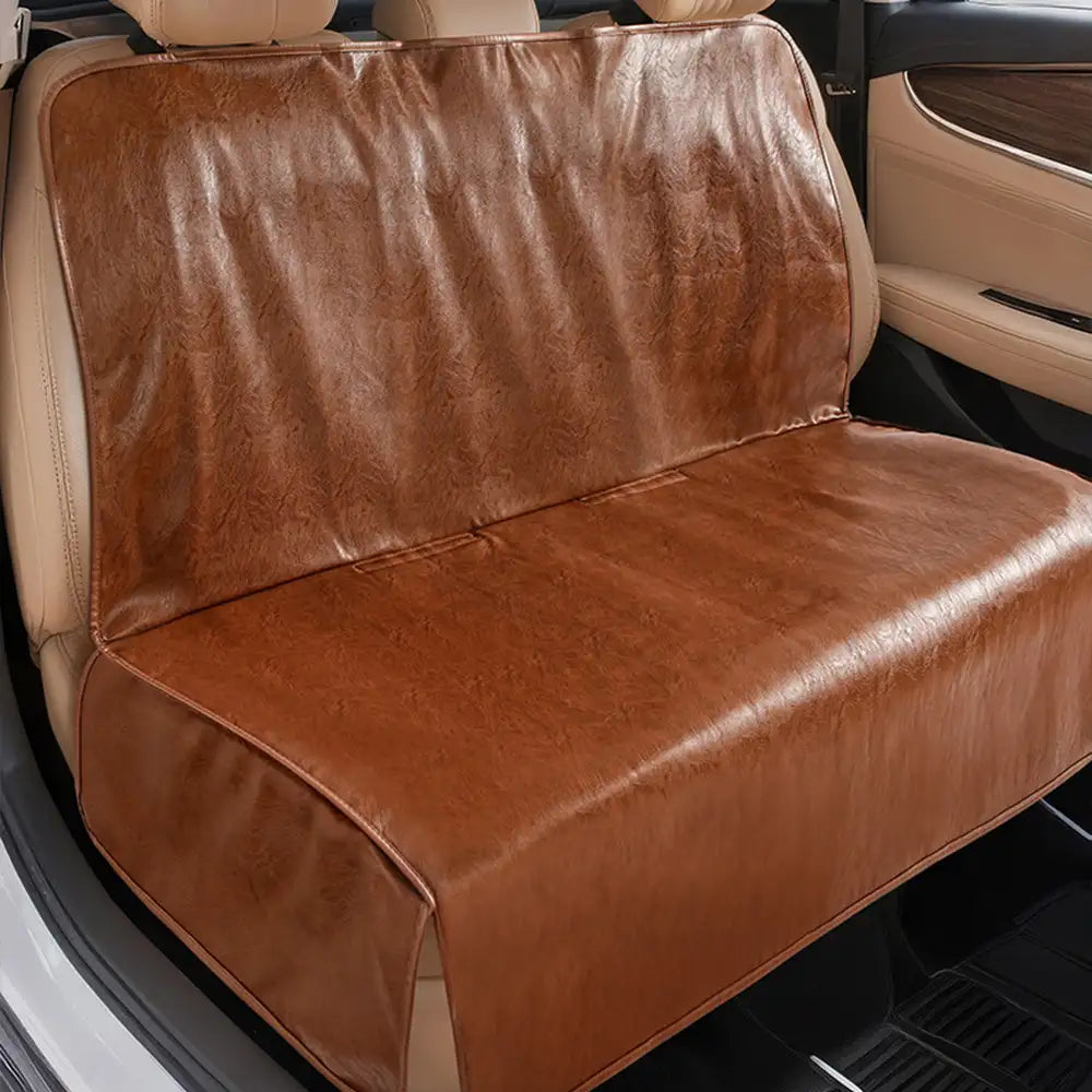 Pet Friendly Faux Leather Car Seat Mask - Waterproof And Stain Resistant
