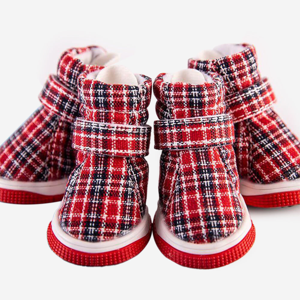 Plaid Breathable Non-Slip Comfortable Durable Dog Shoes