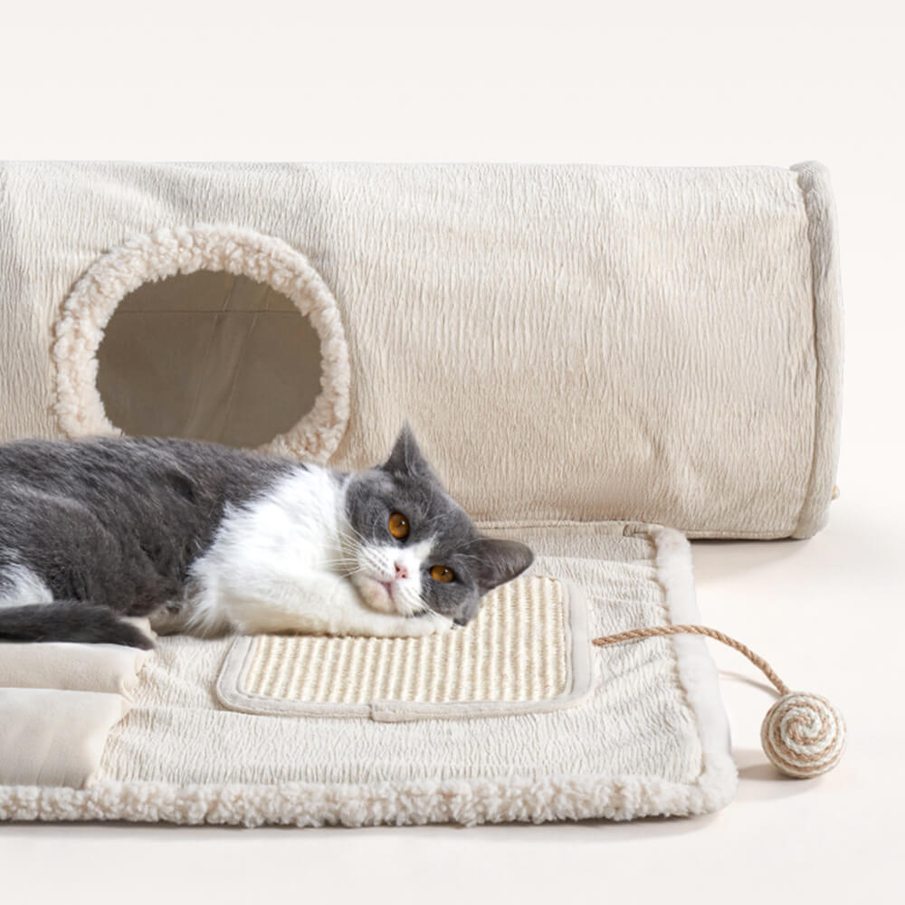 Play Interactive Rest Foldable Skin-Friendly Cat Tunnel Sleeping Mat