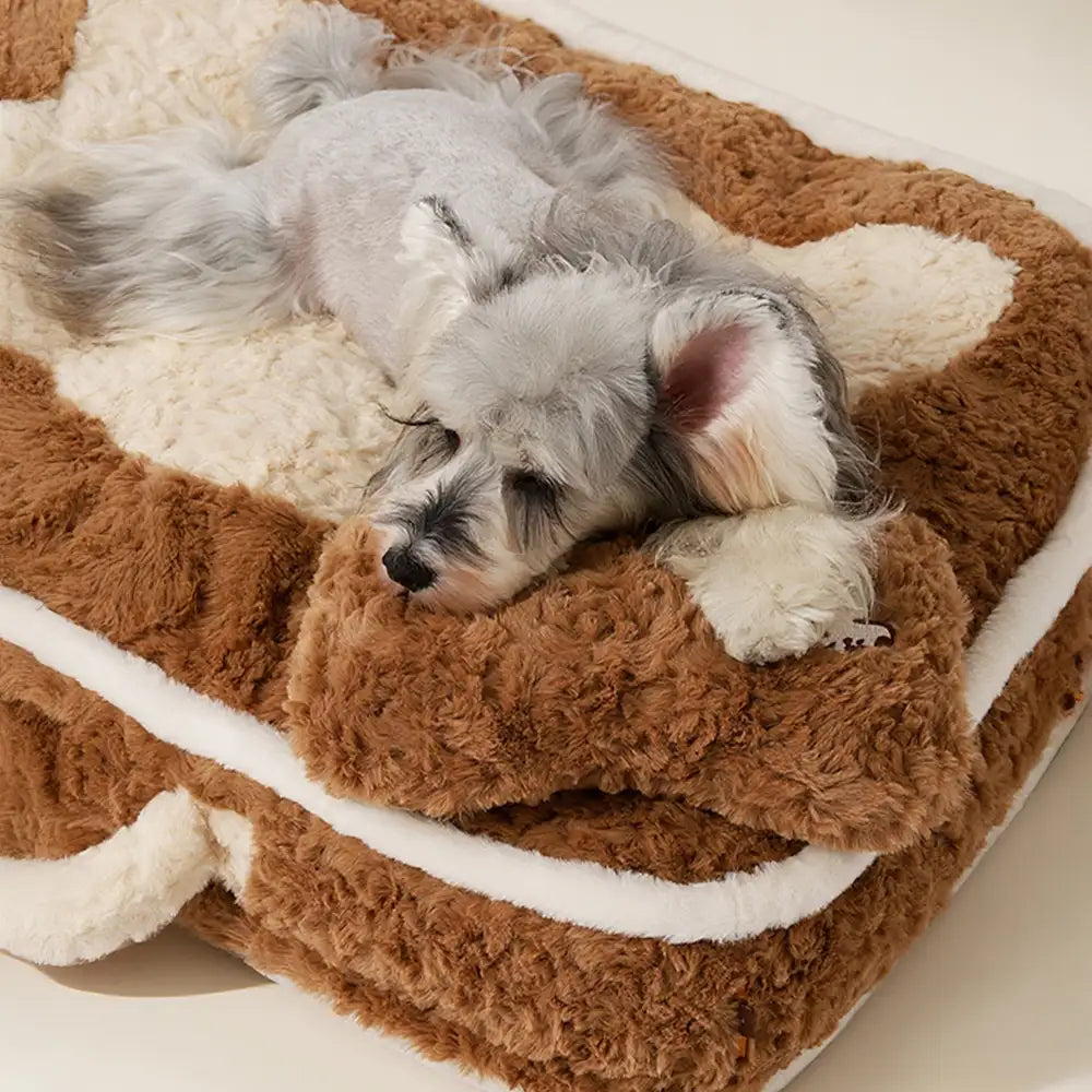 Crufts Luxus-Hundebett Aus Oxford-Nylon – Mittelgroß, Rutschfeste Unterseite, Kuscheliger Polster (62x50x17 Cm, Braun)