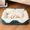 Plush Contrast Jacquard Neck Support Fashion Pet Bed