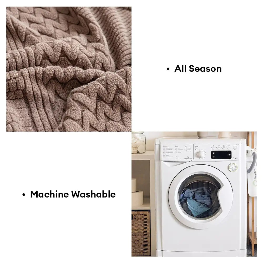 Polar Fleece Soft Antistatic Protection Sofa Stretch Full Wrap Couch Cover