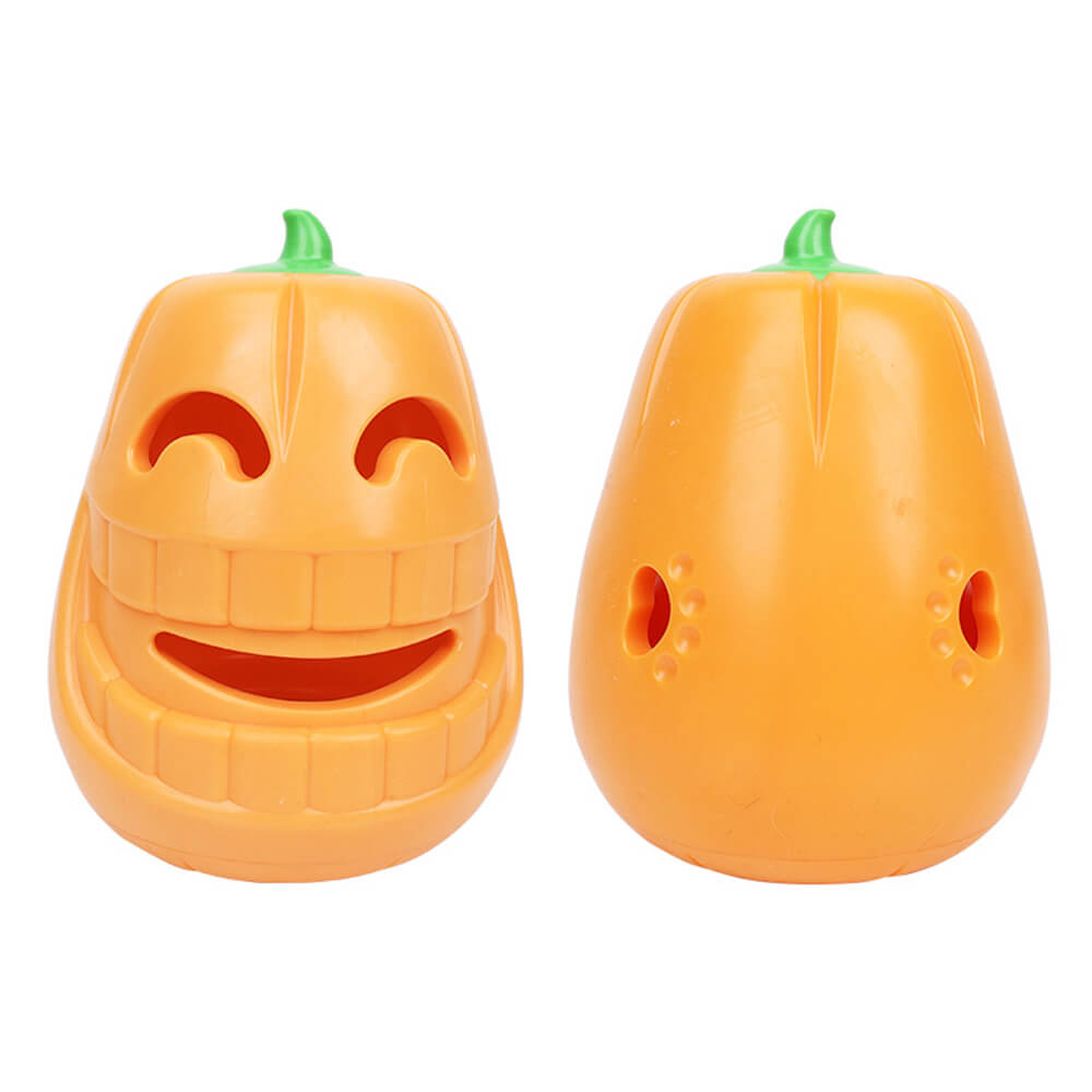 Juguete dispensador de golosinas para perros de calabaza, juguete interactivo para masticar