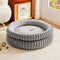 Round Plush Comfort Dog Bed With Raised Sides - Cuddling Bed