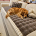 Soft Faux Rabbit Plush Thick Skin-Friendly Non-Slip Couch Cover