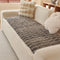 Solid-Color Fluffy Sofa Decor Thickened Couch Cover