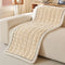 Solid-Color Fluffy Sofa Decor Thickened Couch Cover