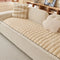 Solid-Color Fluffy Sofa Decor Thickened Couch Cover