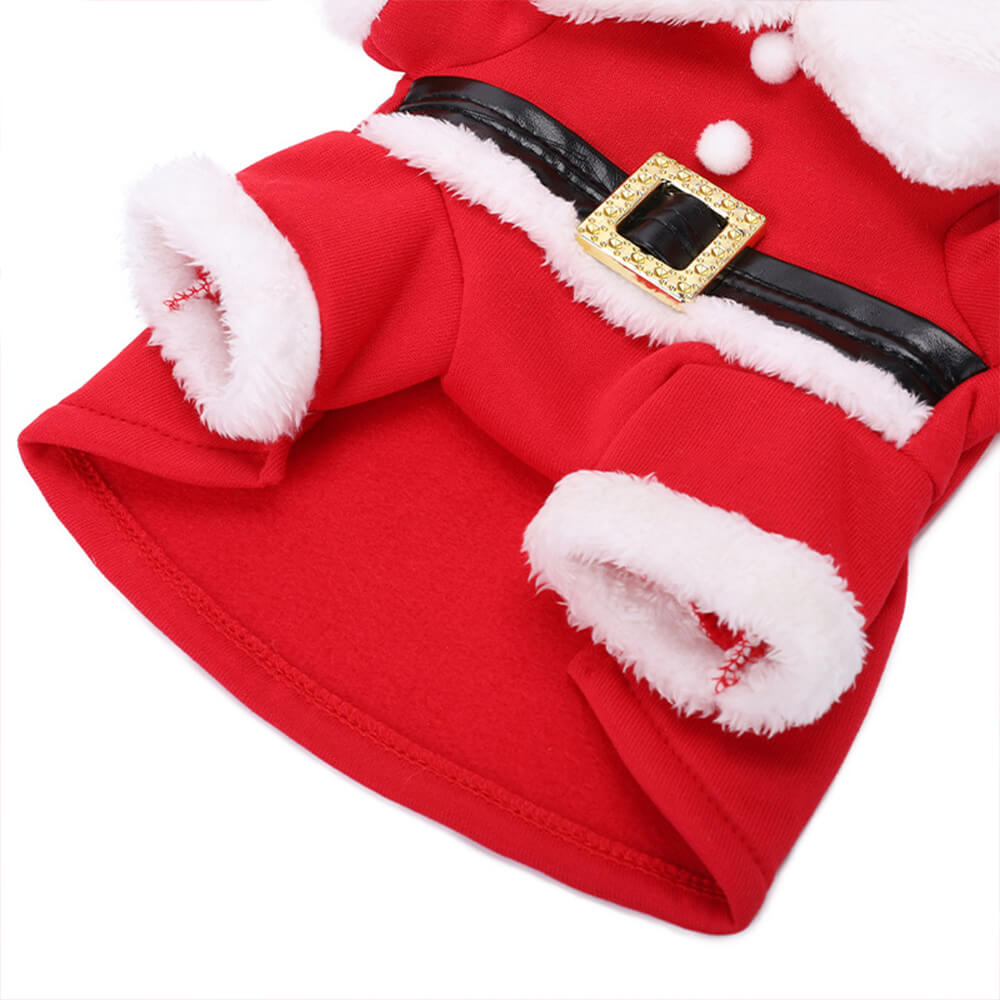 Stereoscopic Christmas Santa Claus Outfit Hat Cosplay Dog Costume