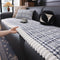 Striped Corduroy Sofa Scratch-Resistant Protective Non-Slip Couch Cover