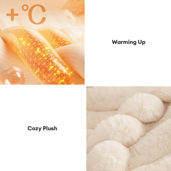 Striped Faux Rabbit Fur Multi Functional One Piece Couch Cover - FUNNYFUZZY