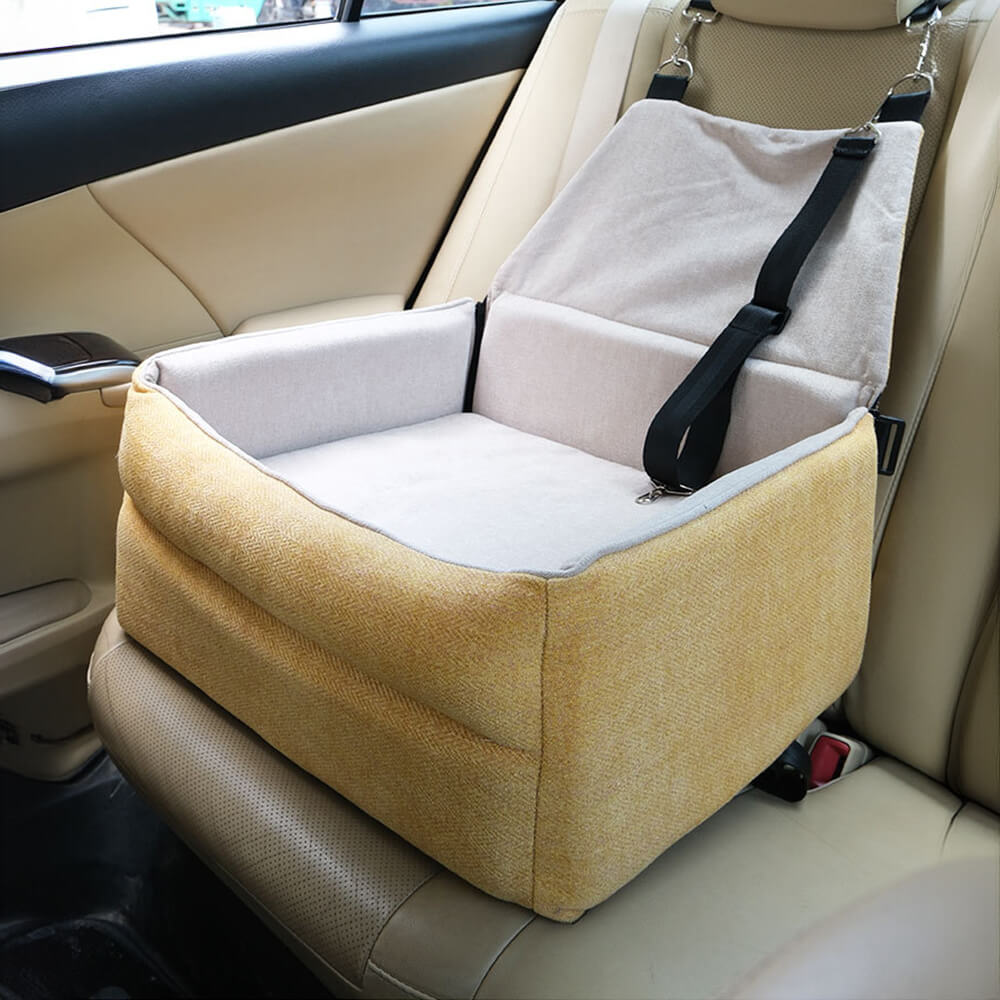 Asiento de seguridad de viaje Cama elevada gruesa para asiento de coche para perros