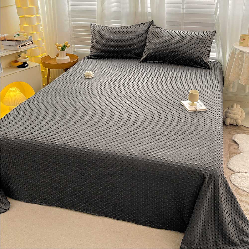 Ultra-Soft Solid Color Cozy Massage Touch Flat Sheet