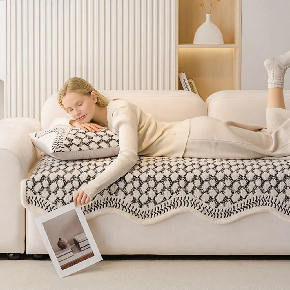 Vintage Classic Chenille Scratch Resistant Sofa Protective Couch Cover