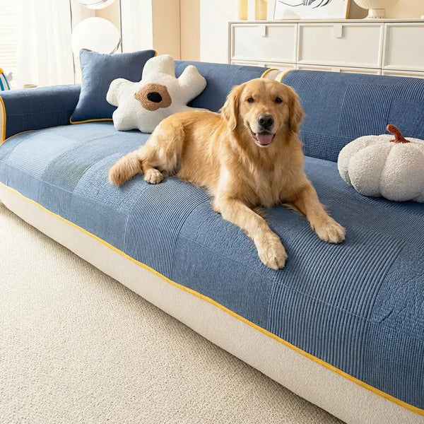Washed Cotton Skin-Friendly Breathable Sofa Protector Non-slip Couch Cover