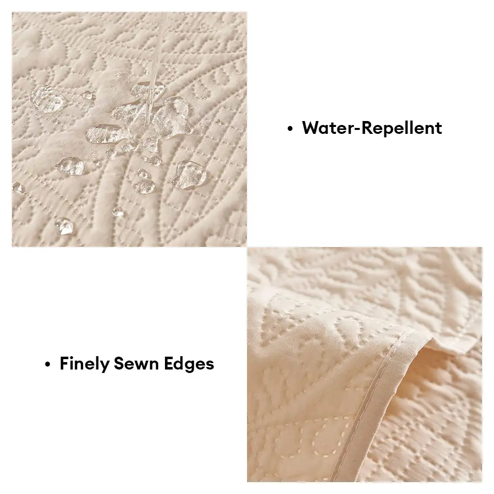 Water-Repellent Brushed Fabric All-Season Breathable Non-Slip Couch Cover