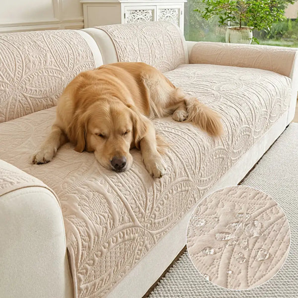 Water-Repellent Brushed Fabric All-Season Breathable Non-Slip Outdoor Couch Cover