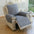 Water-Repellent Solid Color Recliner Chair Cover with Elastic Straps