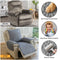 Water-Repellent Solid Color Recliner Chair Cover with Elastic Straps