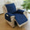 Water-Repellent Solid Color Recliner Chair Cover with Elastic Straps