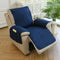Water-Repellent Solid Color Recliner Chair Cover with Elastic Straps