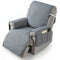 Water-Repellent Solid Color Recliner Chair Cover with Elastic Straps