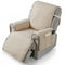 Water-Repellent Solid Color Recliner Chair Cover with Elastic Straps