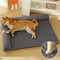 Waterproof Egg Foam Orthopedic Bed with L Bolster Sides Large Dog Bed
