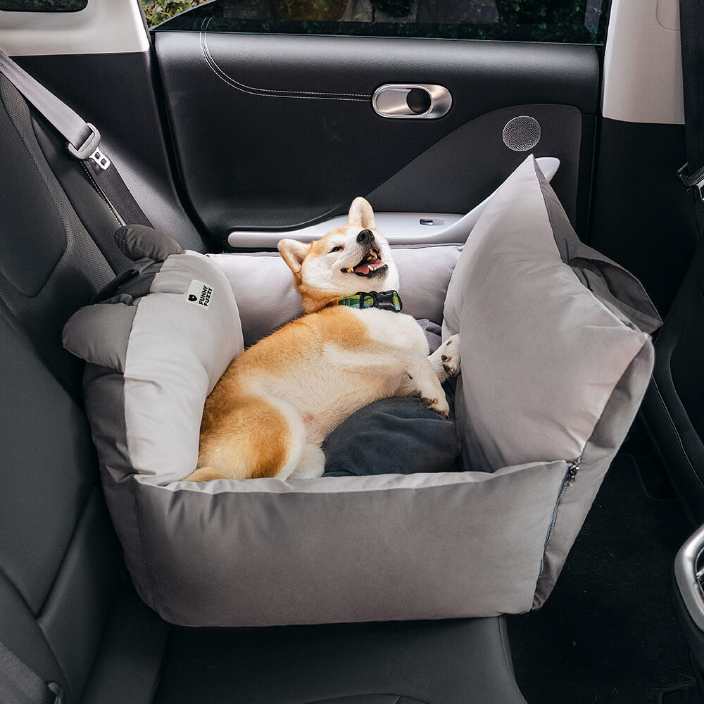 Pet Safety Booster Seat, Central Car Seat for Cats and Small Dogs, Puppy  Car Seat Pet Basket, Car Console Armrests Dog Travel Bed Bag for Pets up to